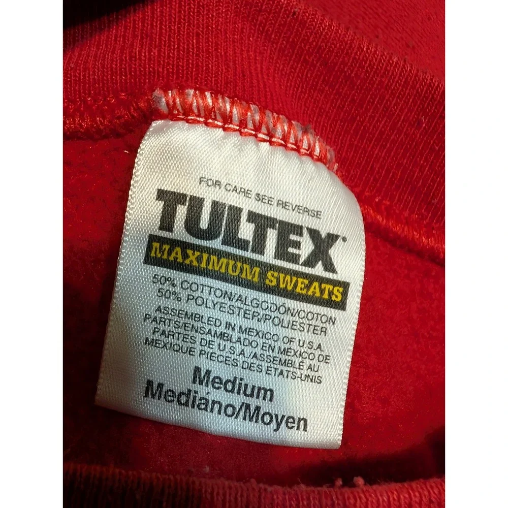 Vintage Tultex Red Statue‎ of Liberty USA Flag Sweatshirt Medium Patriotic READ